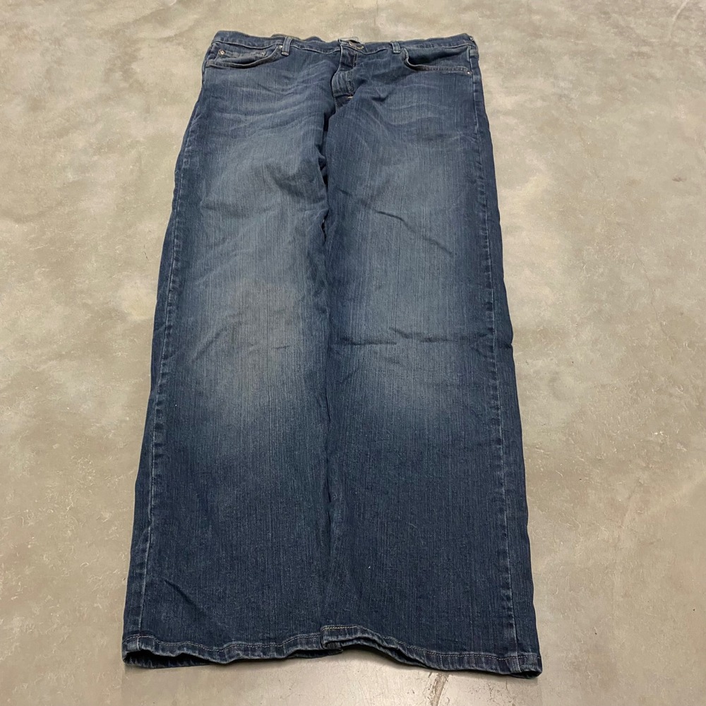 Wrangler Five Star Premium Denim Mens 38x32 Blue Straight Leg Jeans ZM200MB